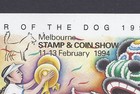 1994 Christmas Island Year Of The Dog Minisheet Fine Mint Melbourne Overprint