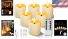 Rechargeable Flameless Candles With Remote Timer Led Votive Tea Lights 6 Pack