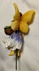 Beautiful Blue Fairy Garden Faery   Mushrooms  Hand-painted Resin  new 
