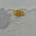 Victorian Embroidered Bridesmaid Handkerchief Wedding Net Lace Lavender 