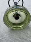 Vintage Industrial Green Glass Insulator Jewelry Stand Metal Steering Wheel Rack