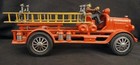Vintage Large Hubley Cast Iron  Fire Ladder Truck 13    length  Rubber Tires Sweet