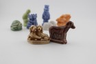 Lot Of 8 Vintage Wade Whimsies Porcelain Miniature Figurines England Collectible