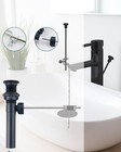 2pcs Bathroom Sink Drain With Lift Rod  Pop Up Oil Rubbed Bronze 