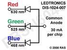  1  3-color Led Bulb Assembly With Separate Red   Green   Blue Leds  usa Seller 