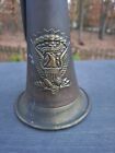 Antiq Military Calvary Style Copper   Brass Bugle Horn With Mouthpiece   Chain 