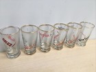 Vintage Rare Set Of 6 Tall Shot Glasses  Cheers  Salute  Prosit Read Description