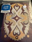 Ff- Vtg Aunt Lydia s Amish Hearts Rug Pattern Canvas Punch Needle Fabric 24 X 36