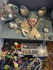 Antique Vintage Junk Drawer Jewelry Estate Sale Find Lot Q-13