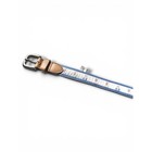 Janie And Jack - Kids Blue Bunny Belt - Woven With Tan Leather Trim - Size 4-5