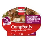 Hormel Compleats Meatloaf   Gravy With Mashed Potatoes Microwave Tray  9 Oz  6pk