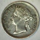 1896 Straits Settlements Five Cent Silver Coin Very Fine Circulated 5c Vf