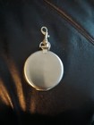 Vintage Stainless Steel Round Flask With Clip