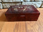 Vintage  Sewing Box Storage Case W  Compartments And Insert