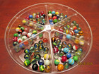 Large Lot Of 128 Assorted Vintage Marbles - Most From The 60s - Plus 2 Shooters