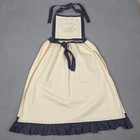Vtg Handmade Full Bib Apron Welcome House Primitive Country Cottagecore Prairie