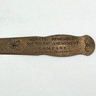 Vintage Brass Advertising Letter Opener Southern Amusement Co Memphis   Scroll