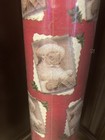Vtg Reversible 400 Sq Feet Gift Wrap Usa Santas