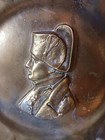Rare Vintage Antique Napoleon Scene Round Bronze 9  Marked Plaque