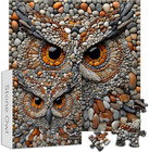Pickforu Owl Puzzles For Adults 1000 Pieces  Stone Bird Jigsaw Puzzles Hard  Uni