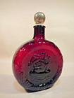 Vintage Wheaton 1978 Christmas Santa Ruby Red Glass Decanter Bottle 