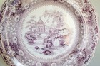 Antique Chinese Palace Mulberry Transferware Dinner Plate 19thc Staffordshire Ch