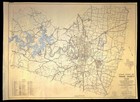 1971 Vintage Travis County Texas Map Highway Austin Lake Travis Lakeway