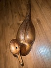 Lot Of 3 Antique Folk Art Solid Wood Handcarved Duck Decoy Signed Clem Hinz