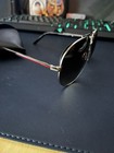 Gucci Gg1833 s Aviator Sunglasses Gold Metal Frame Brown Tinted Lenses