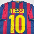 Autographed signed Lionel Leo Messi Fc Barcelona Soccer Jersey Beckett Bas Coa