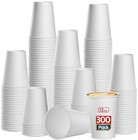  300 Pack 12 Oz Paper Cups  Hot Coffee Cups  White Disposable Cups  To Go Hot 