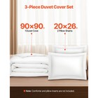 Uimoso Queen Duvet Cover Set 100  Cotton 3-piece Bedding Set  90 X 90 In
