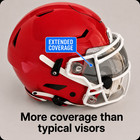 Football Helmet Visor Clear Mirror    Clips Speedflex   F7 Shoc Inspired Design