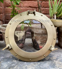 Antique Brass Finish Port Hole Nautical Maritime Boat Ship Window Style Decor