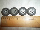 Four  4  Six-hole Tradeship Threaded Rims  Firestone Tires 1  Dia   Two Pair 