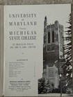 1944 Maryland At Michigan State Football Program - Near Mint  Very Rare