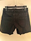 Women s Black Denim Cutoff Shorts Size 2 High Rise Frayed Hem Stretch Casual
