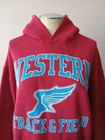 Vintage 90s Russell Hoody western Track field Szl Distressed Fest Wingfoot