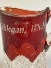  43m Antique Allegan Michigan Ruby Red Flash Souvenir Glass Cream Pitcher