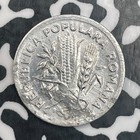 1951 Romania 2 Lei Lot n0066 Beautiful Details  Corrosion Spots