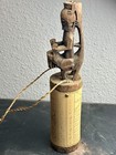 Batak Sumatra Shaman Medicine Holder W calendar  Carved Wood Folk Art