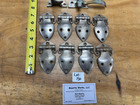 Vintage Ice Box   Freezer Hinges And Latch  Brass nickel  Original Finish