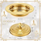 Zhehao 1 Plates Gold Communion Set Holy Trays Lid Stainless Steel Bread Tray