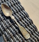 Antique Coin Spoon 1830s Meredith Silver Engraved Marked Very Old
