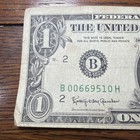 1963 B  1 Miscut Error  Joseph Barr One Dollar Bill Federal Reserve Note