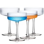 Elegant Handblown Crystal Coupe Glasses Set Of 4 - 9 Oz Martini   Cocktail Glass