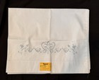 Vtg Vogart Crafts Scandinavian Tulip Stamped Embroidery 2 Pillowcases Kit 8903c