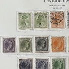 1925-1928 Luxembourg Grand Duchess Charlotte Stamps Lot On Album Page M u  Ovpts