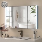 Bathroom Led Lighted Medicine Cabinet With Mirror Large 3 Doors Medicine Cabinet