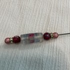 Vintage Victorian Style Set Of 3 Hat Pins Glass Acrylic Rhinestones